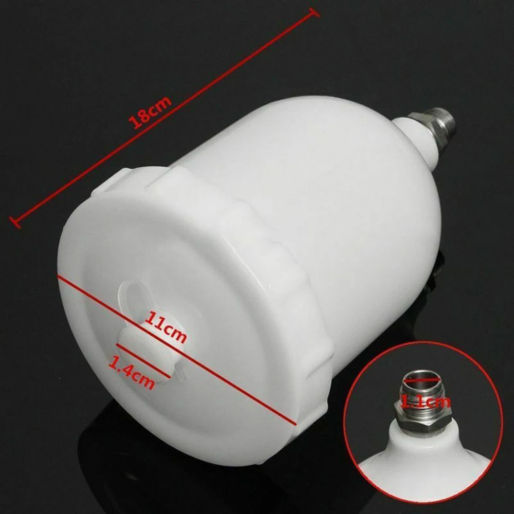

White Plastic Container Pot 1pc Spray Cup Gravity Feed Paint Accessories