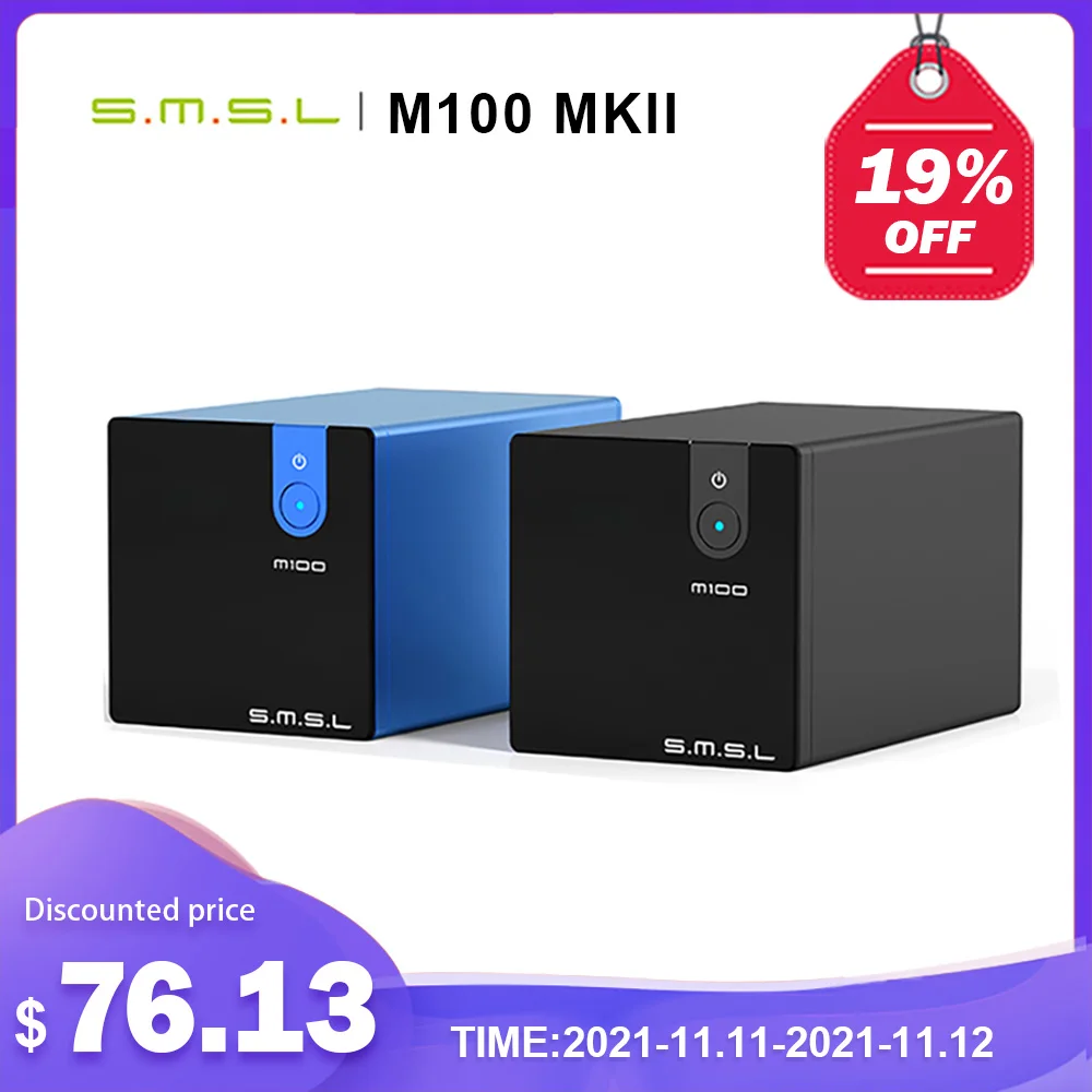

Цифровой USB ЦАП SMSL M100 MKII, декодер AK4452 DSD512 32 бит/768 кГц, дБ, оптический SPDIF алюминиевый настольный аудио XMOS