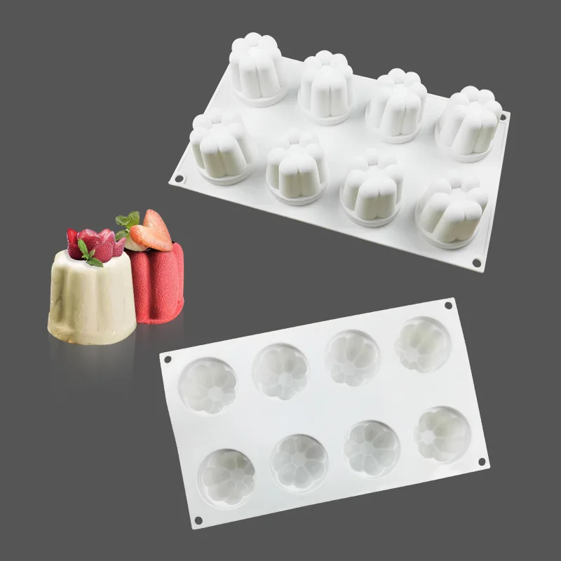 

French Chiffon Cake Silicone Mold Dessert Flower Shape Decoration DIY Baking Tools Creative Pudding Model