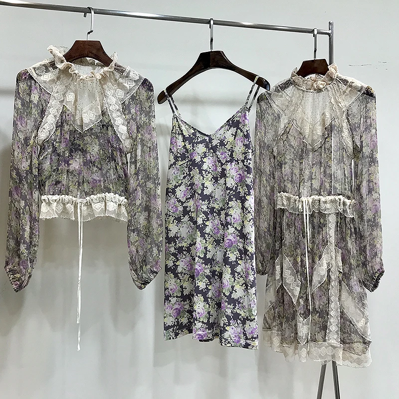 Женские шелковые блузки в австралийском стиле с цветочным принтом элегантные