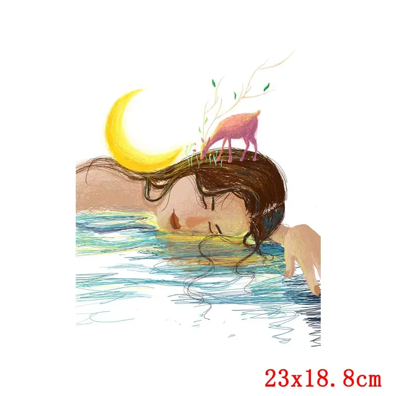 Prajna/модные нашивки для девочек сделай сам футболка с утюгом на переноске