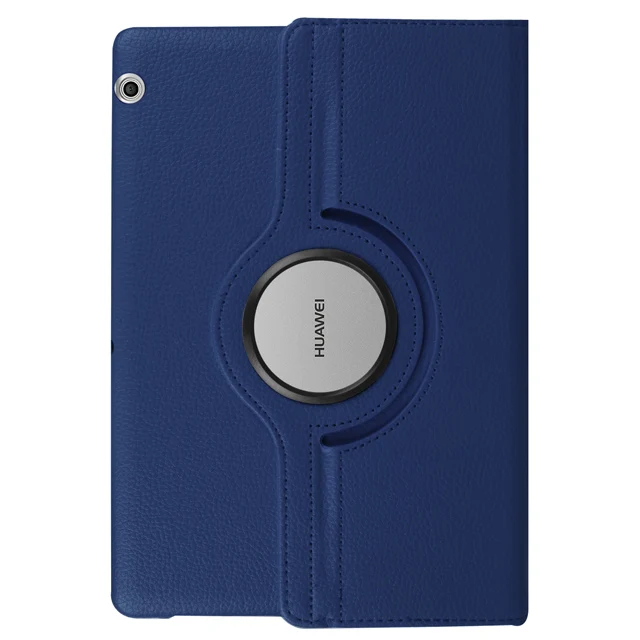 Dark Blue 360 Вращающийся чехол для huawei MediaPad T5 10 AGS2-W09/L09/L03 10,1 планшет фундамент из искусственной кожи с откидной крышкой для huawei T5 10 Чехол - Цвет: Dark Blue