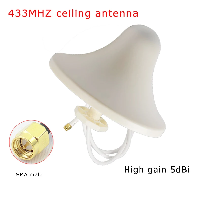 433MHZ Ceiling Indoor Antenna 3m Cable High Gain 5dBi SMA Male Connector Omnidirectional Phone Booster Repeater Amplifier