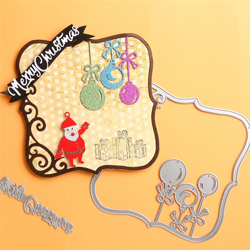 InLoveArts Merry Christmas Metal Cutting Dies Lace Frame Card Making Scrapbooking Embossing Cuts Stencil Craft 2019 | Дом и сад