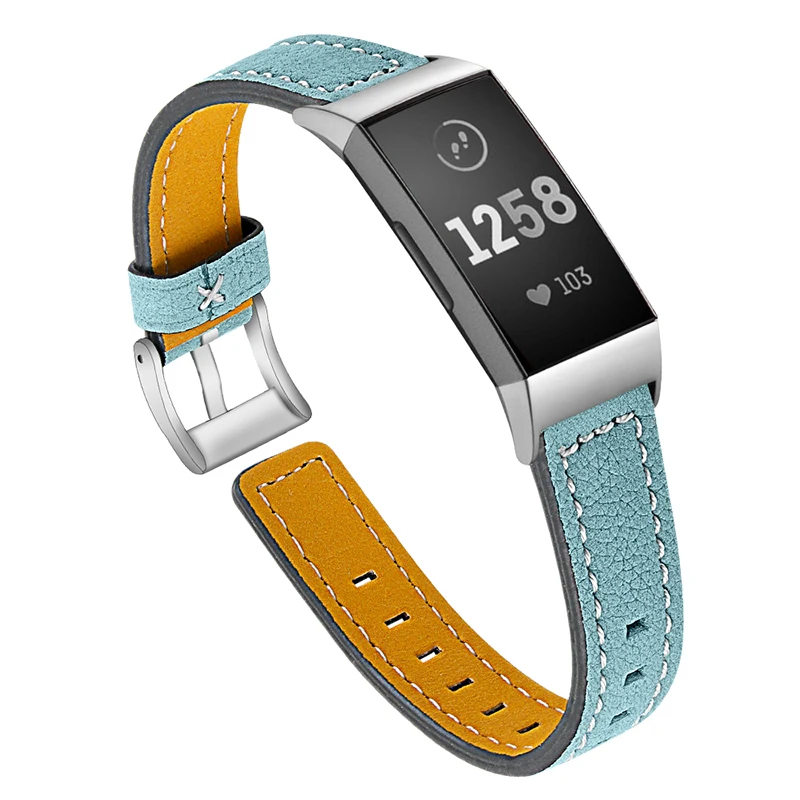 Leather Smart Watch Band Replacement Bracelet Strap for FitbitCharge 3 VDX99 | Электроника