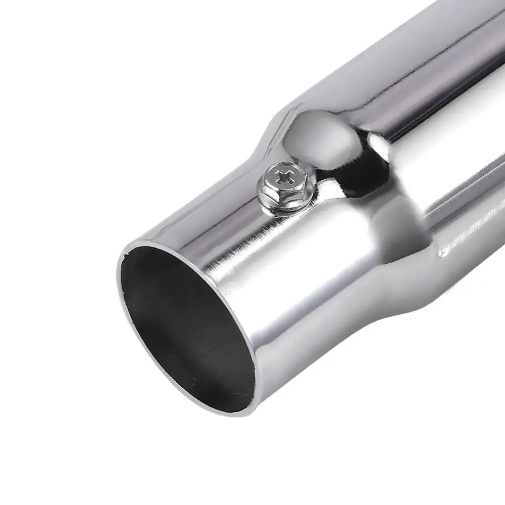 Justech 1 шт. универсальная выхлопная труба для Кафе Racer и Bobber 12 Дюймов серебряная