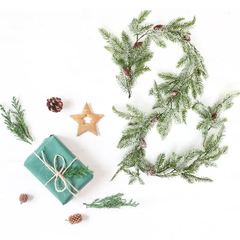 Искусственный Рождественский Венок матовый ягодный шишка Рождество домашняя
