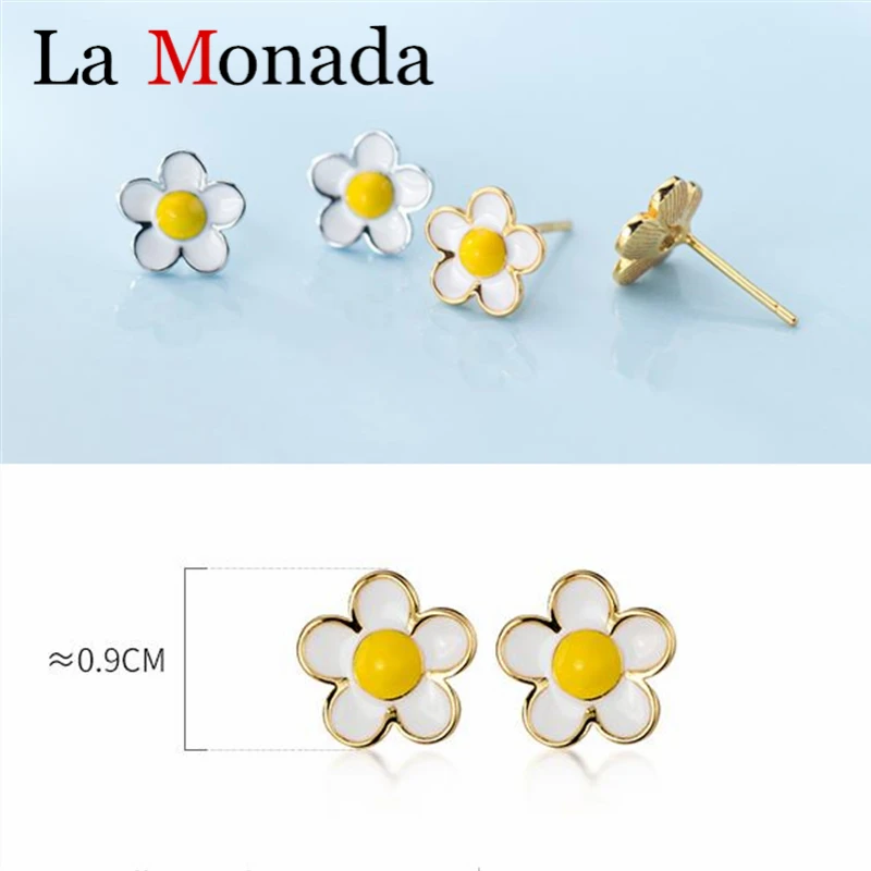 Эмалированные серьги гвоздики в виде цветов для девочек|Серьги-гвоздики| |
