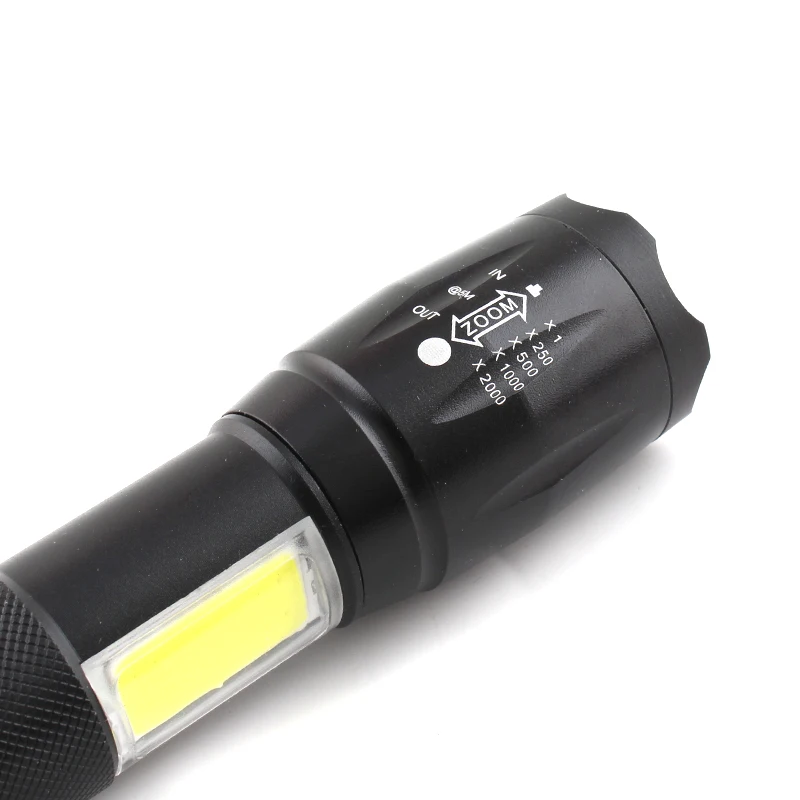 Вспышка светильник светодиодный Мощный T6 COB лампы фонарь Zoom 18650 AAA батарея ing