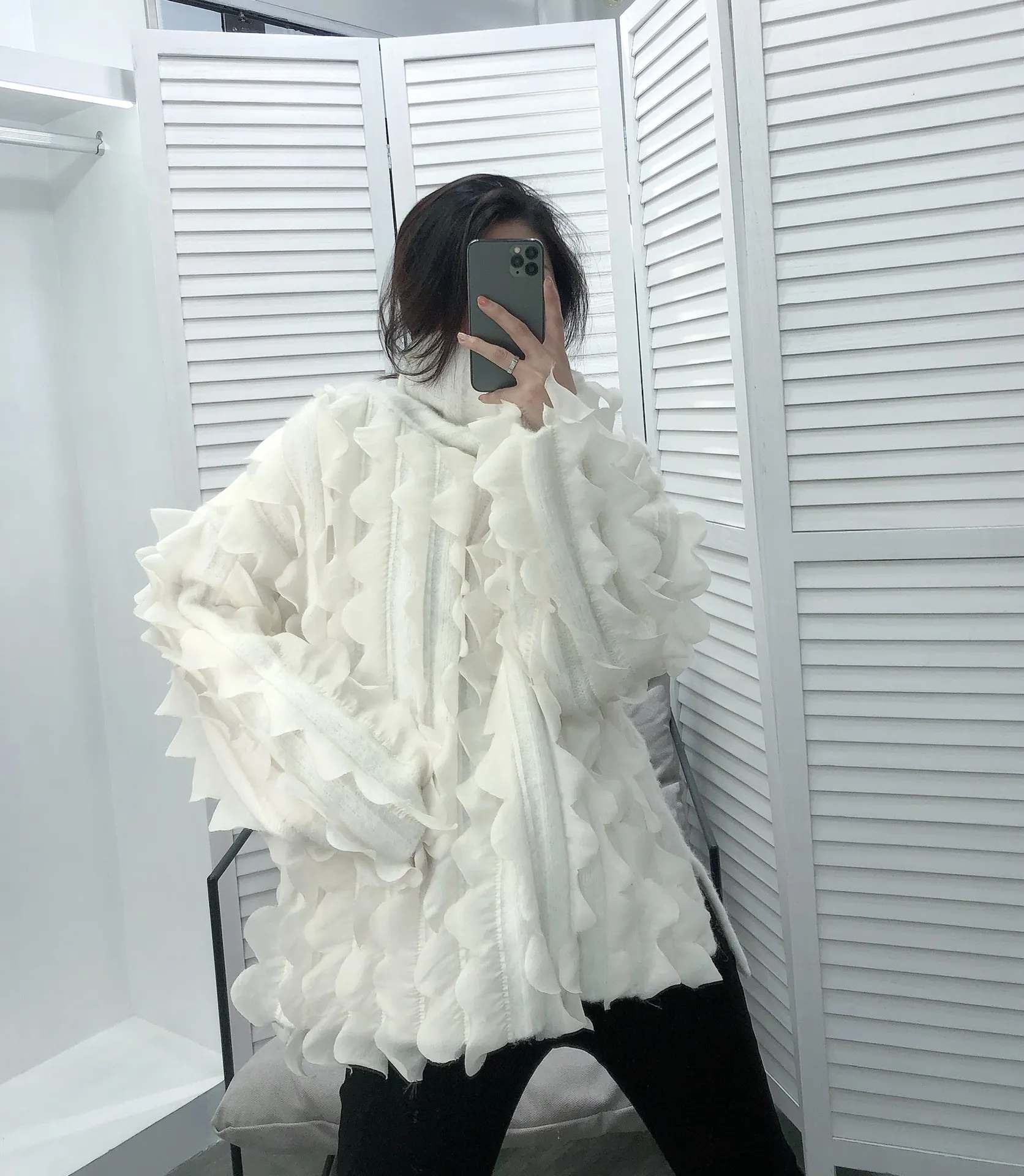 

Новый высококачественный кашемировый шерстяной кружевной свитер FW, повседневный Женский пуловер, вязаные однотонные женские топы высокой ...