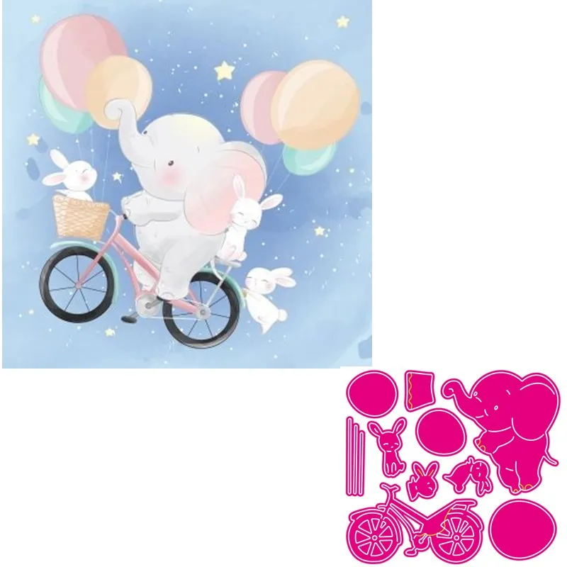 Кролик Слон металлические режущие штампы Милые Животные Кукла трафарет для DIY