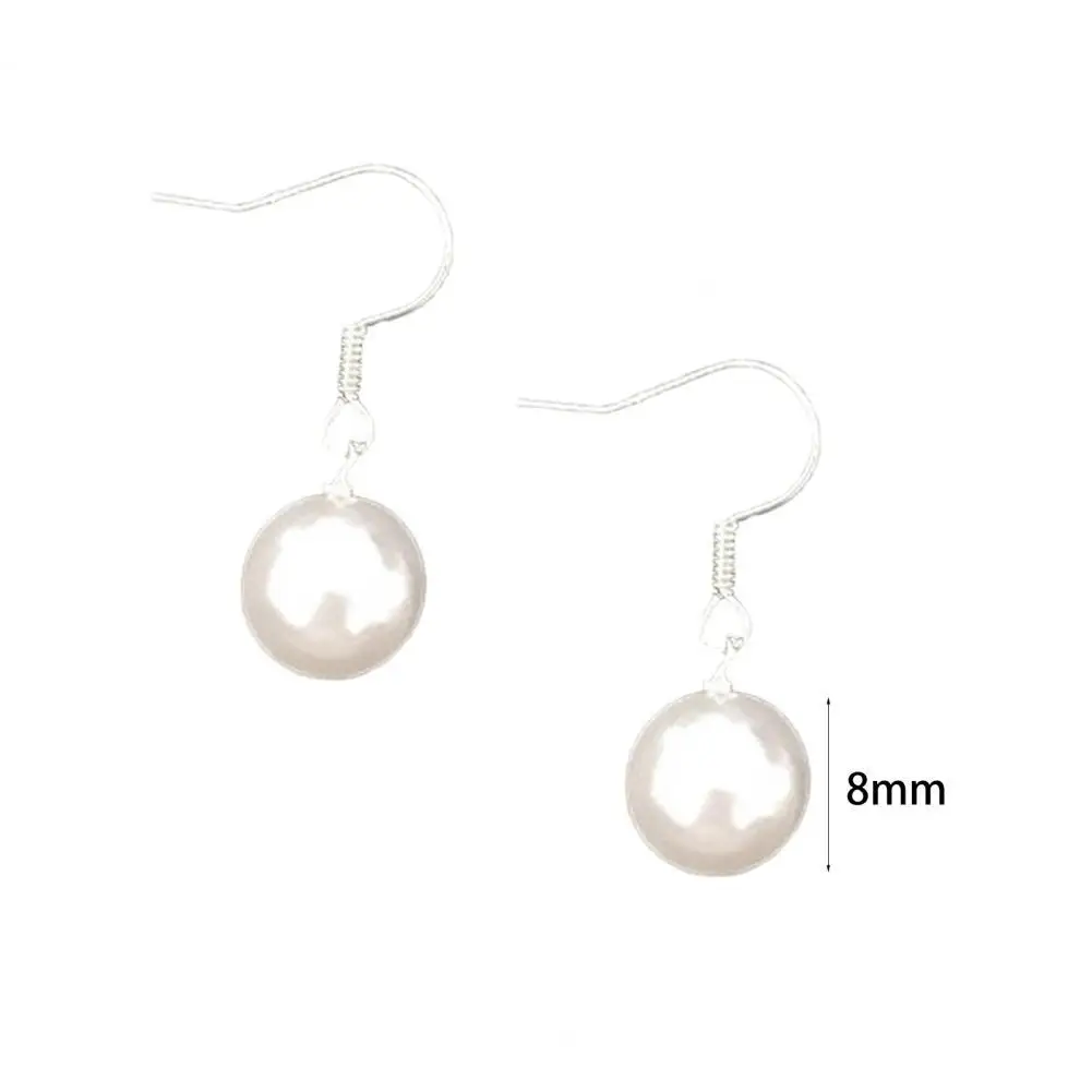 

80% Hot Sale 1 Pair Stud Earring Dangle Hook Durable Jewelry Gift Fake Pearl Dangle Hook Stud Earring Jewelry Accessories