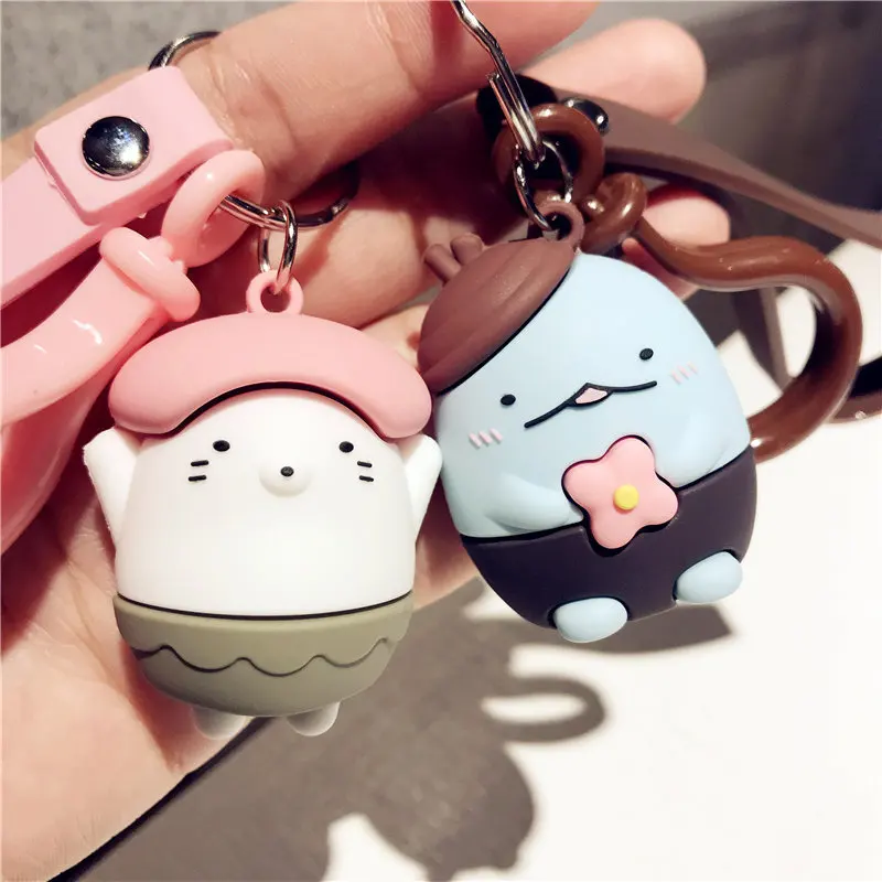 

Korea small fresh and simple couple car key chain men and women's small pendants hanging creativity if key chain fashion