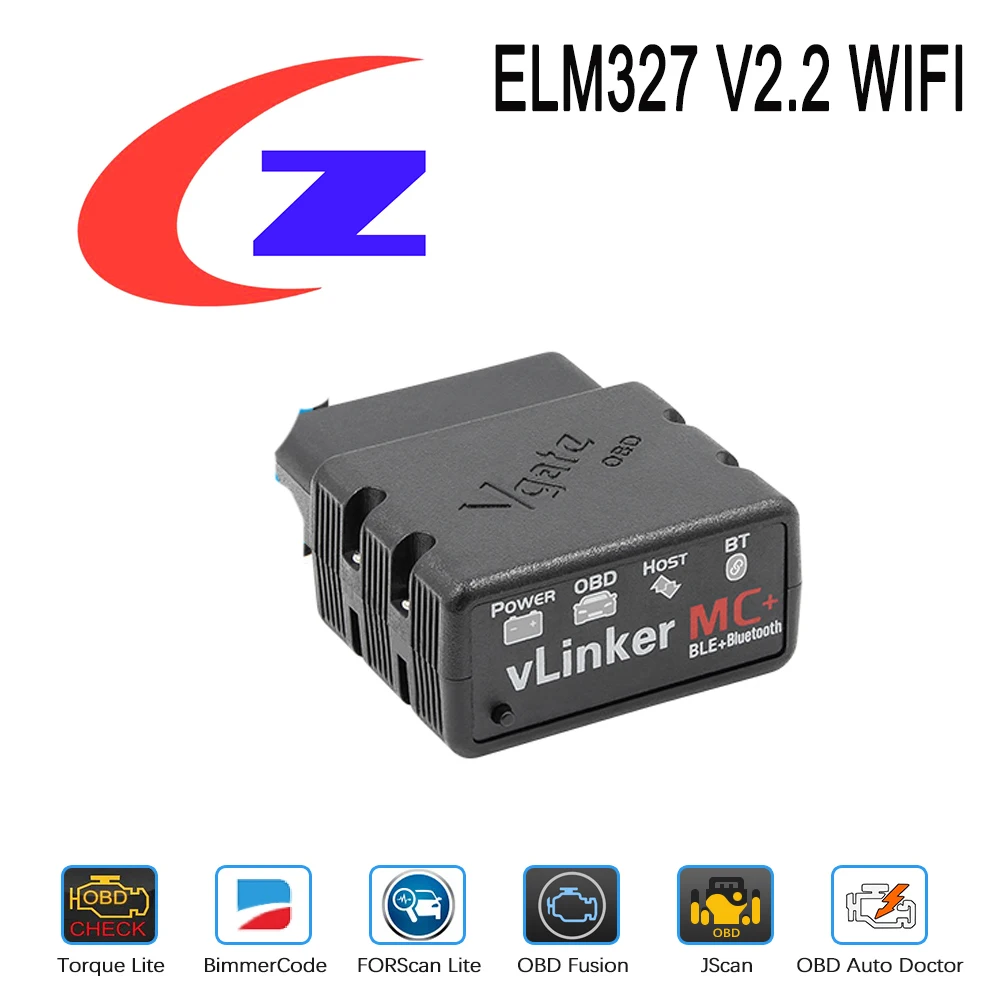 Vgate vLinker MC MC+ ELM327 V2.2 WIFI ELM 327 For BMW Forscan  OBD 2 OBD2 BT 4.0 Car diagnostic Scanner For Android/iOS