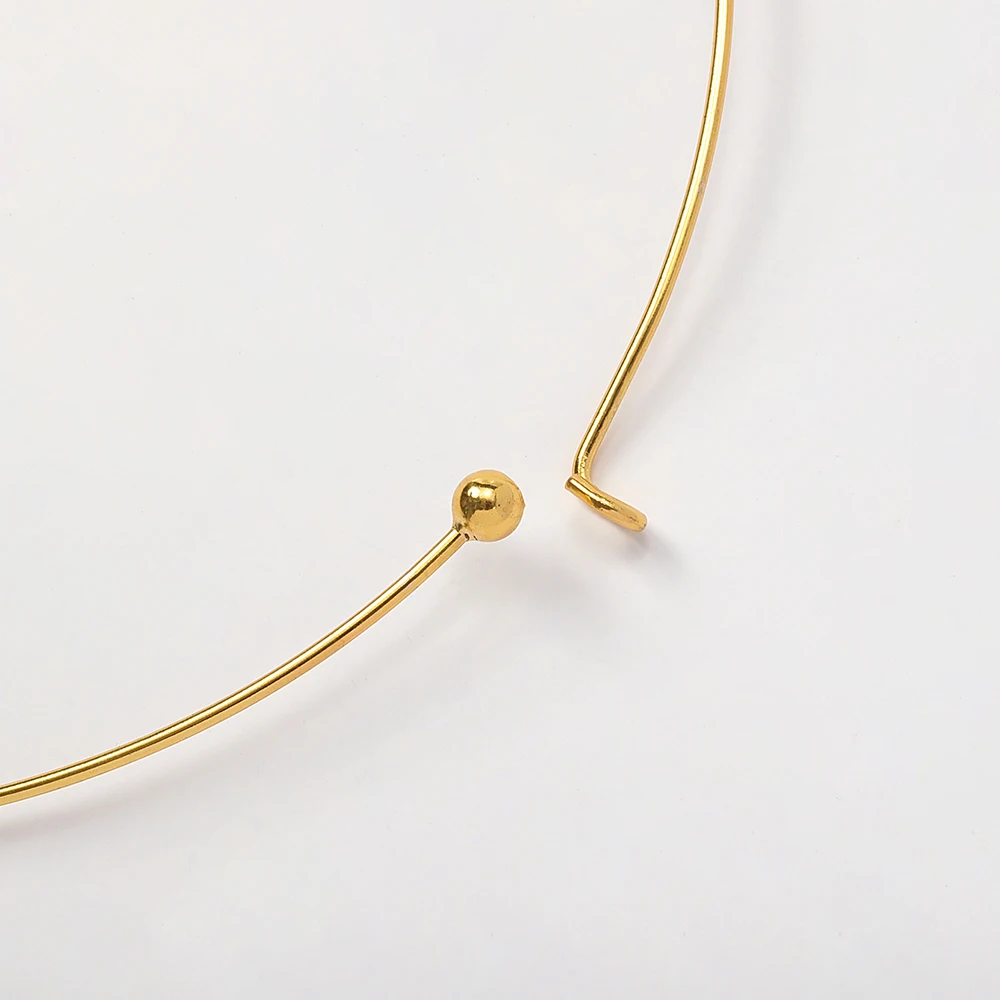 5 шт. медный провод обруч регулируемые ожерелья ободок с легкой застежкой для DIY