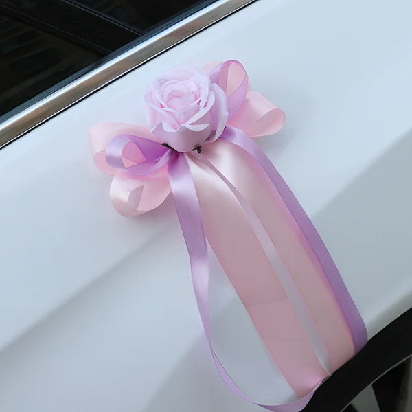 Искусственный воздушный шарик розовый украшения для свадебной машины ручки