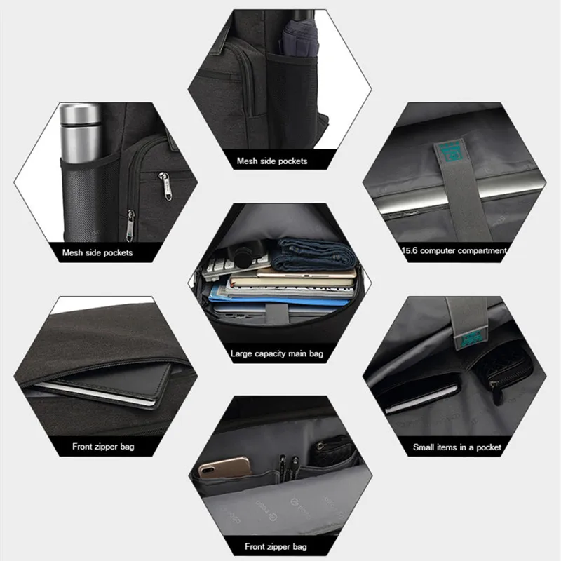 

2021 New Backpack 15.6 Inch Laptop Backpack Fashion Anti-theft Travel Business Backpack Nylon Waterproof Student Backpack