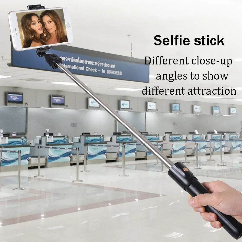 Селфи палка BFOLLOW 4 в 1 с триподом Ручной штатив Bluetooth и зеркалом для iPhone Huawei Xiaomi