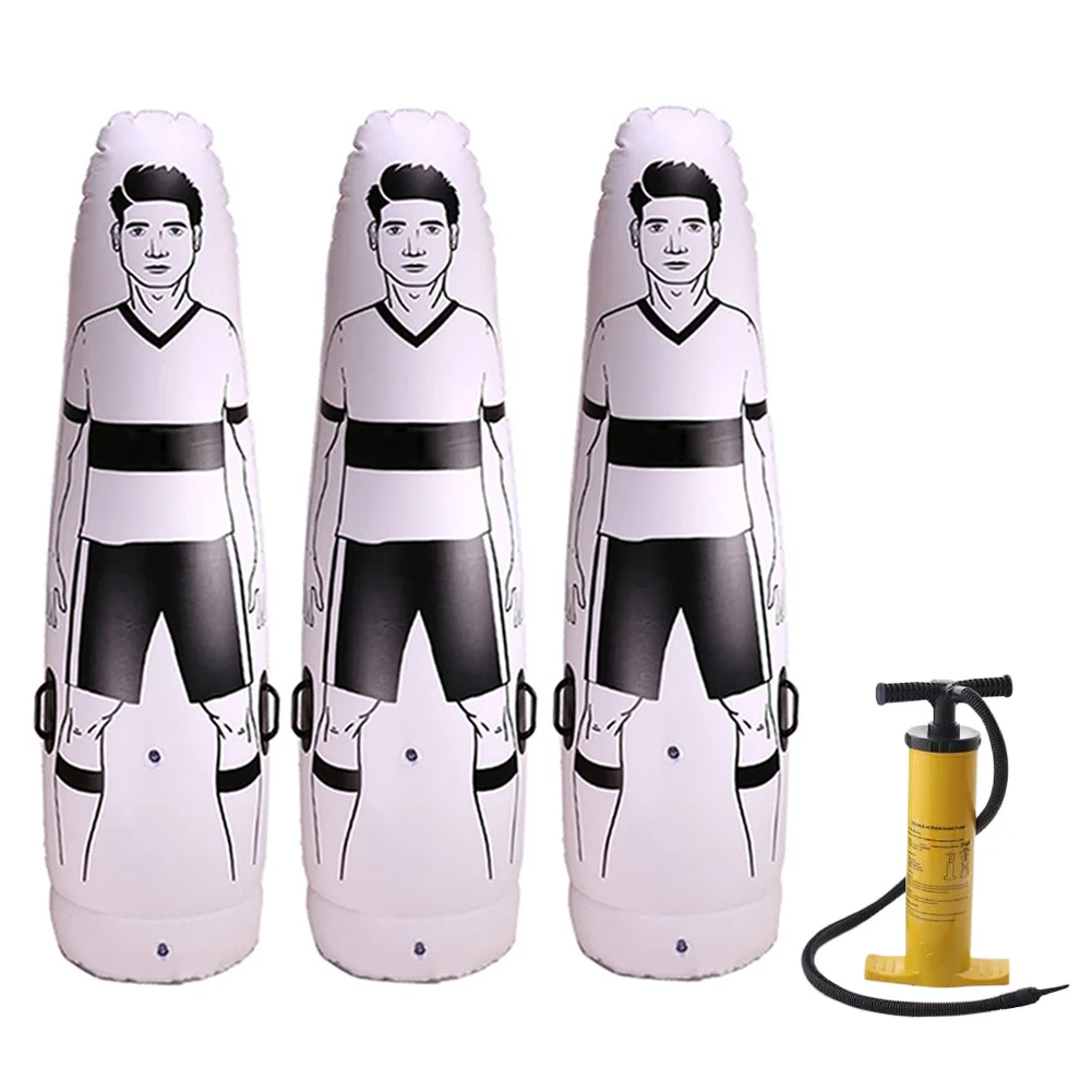 3 pcs Inflatable wal 1,75 м для взрослых и детей, надувная футбольная тренировка, вратарь, стакан, воздушный футбольный поезд, манекен, настенное футбольное пенальти, оборудование тоже - Цвет: 3 pcs Inflatable wal