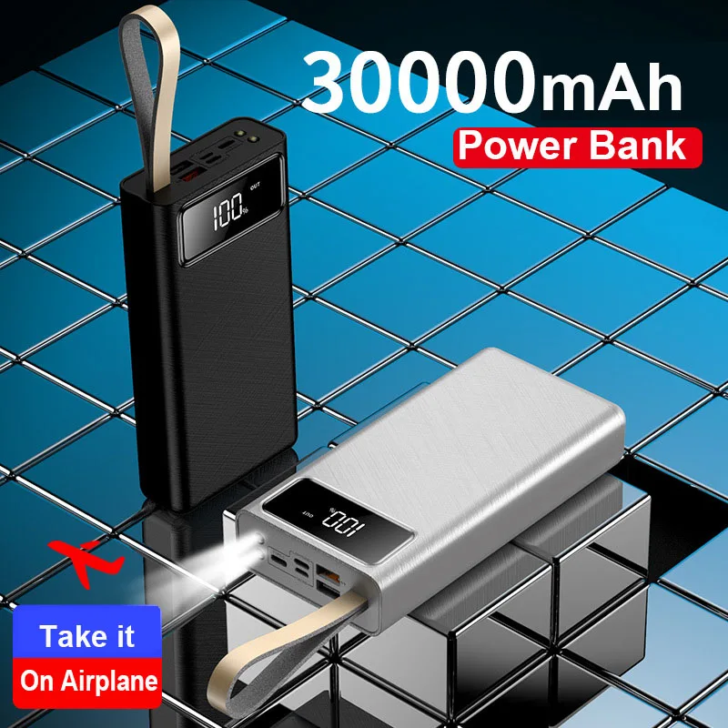 Новый 30000 мАч портативное зарядное устройство Внешняя аккумуляторная батарея
