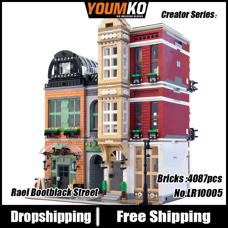 

Rael 10005 Series Bootblack Street Building Blocks 4087pcs Bricks Toys Gift For the Educations Model Sets