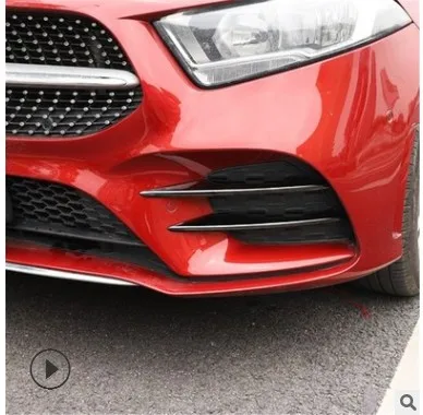 Подходит для Mercedes Benz A Class W177 V177 AMG Line Автомобильная передняя противотуманная фара ламповая наклейка крышка полосы 4 шт авто аксессуары