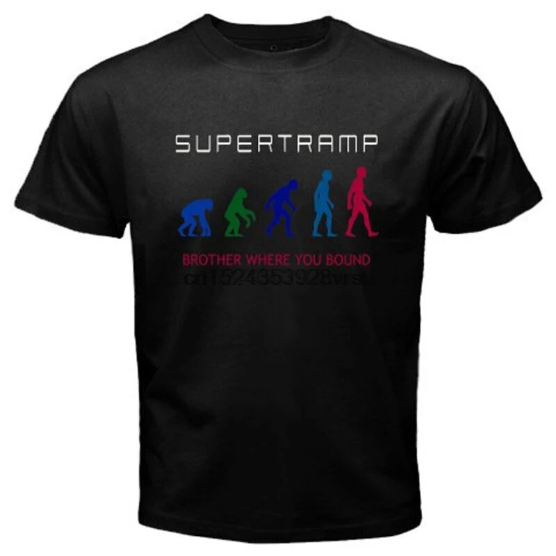

New SUPERTRAMP Brother Where You Bound Rock Band Men Black T-Shirt Size S-3XL
