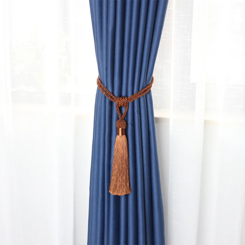 

1Pc Smooth Tassel Fringe Curtain Tieback Buckle Rope Holdbacks Window Drapes Tie Backs Curtain Supplies Room Accessories