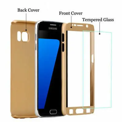360 Front + Back With Tempered Glass Full PC Hard Case For Samsung Galaxy S7 S6 Note 5 4 3 J5 J7 A3 A5 A7 2017 Cover Phone Cases |