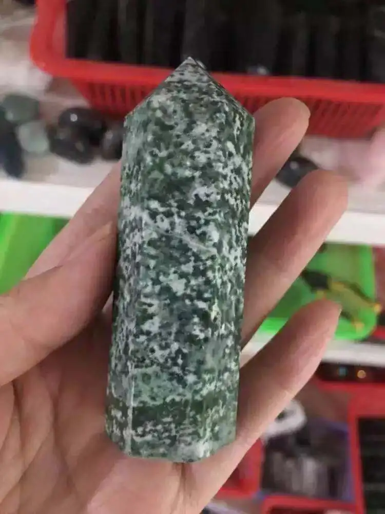

Natural qinghaicui stone Quartz Crystal Sphere pointl Healing