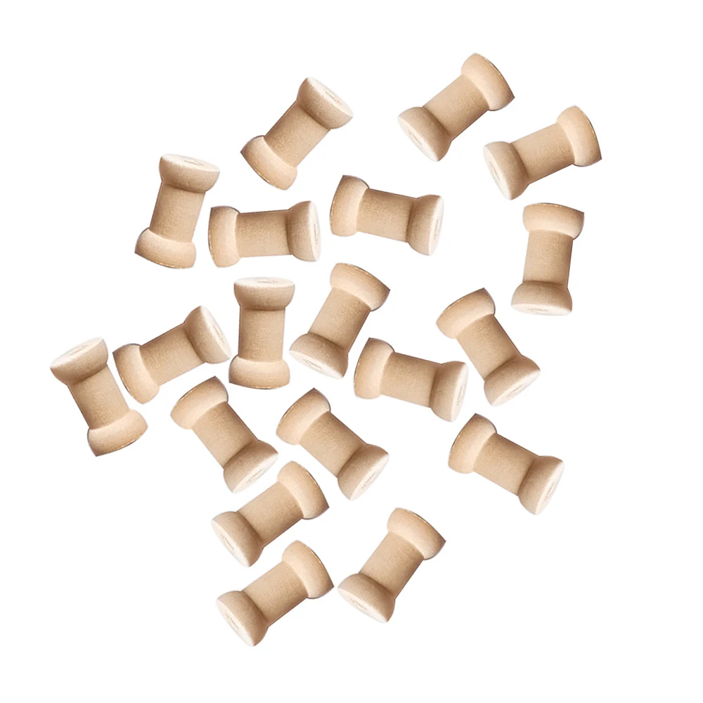 Полезные 20 шт. винтажные деревянные ручные цилиндрические катушки ниток для