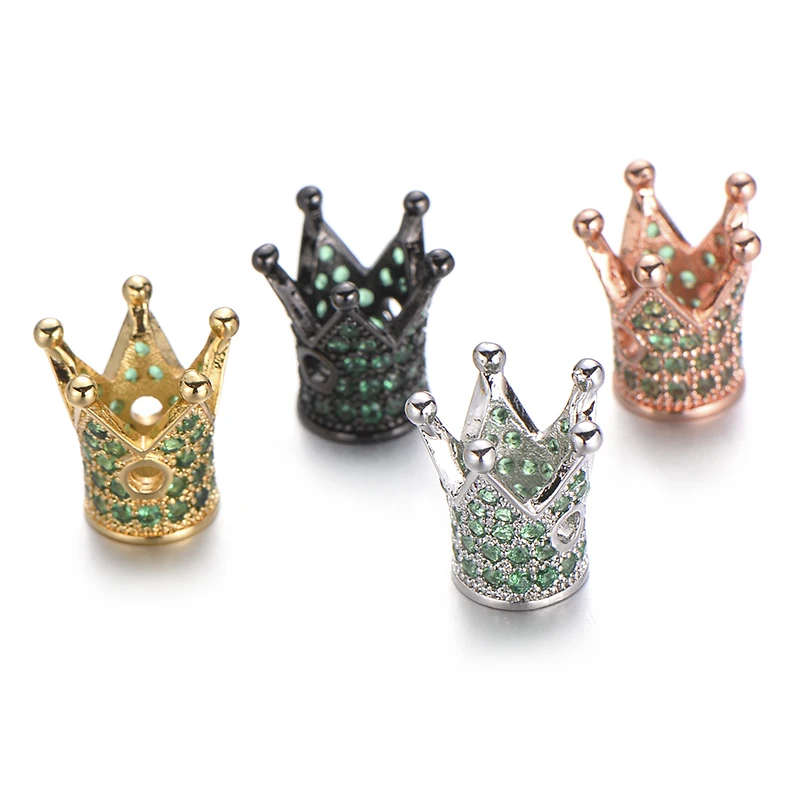 Pipitree трендовые бусины в виде короны розового синего зеленого цвета с кубическим