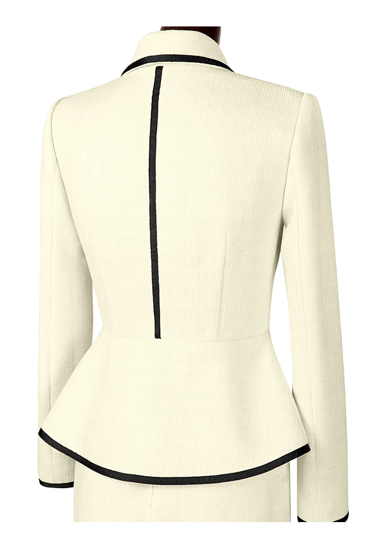 Модный Роскошный весенний женский комплект из 2 предметов с юбкой пиджак