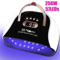 256w uv nail dryer lamp with automatic sensor 57 uv led light for all gels 4 timer professional manicure pedicure nail epuipment