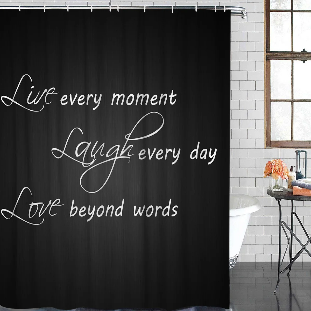 Вдохновляющий Логотип вдохновляющие цитаты живой Смех Любовь Ванная комната Душ