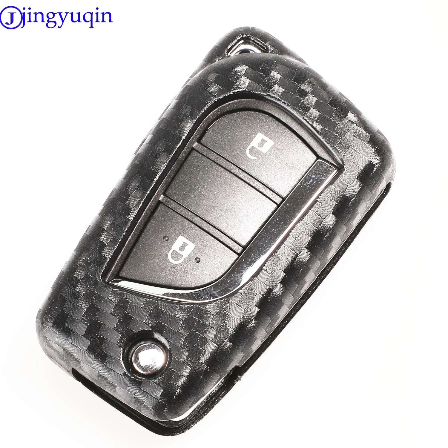jingyuqin 10ps Carbon Silicone Car Key Case Cover For Toyota Auris Corolla Avensis Verso Yaris Aygo Scion TC IM 2015 2016 | Автомобили и