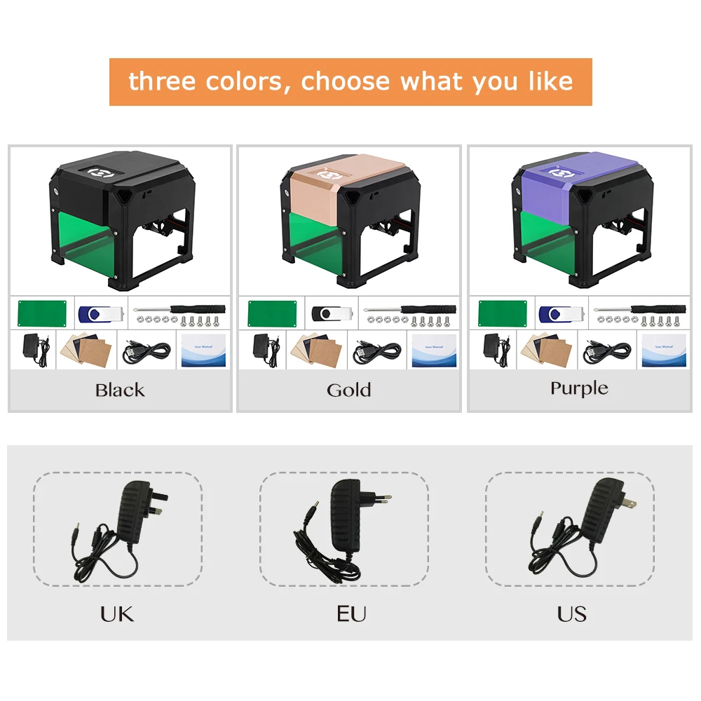 Мини станок с ЧПУ 3000 МВт Настольный лазерный гравер 3 Вт для резьбы по дереву