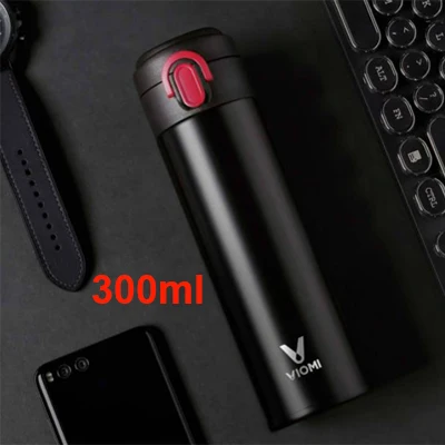 Black(300ml) Xiaomi mi jia VIO mi термос чашка 300 мл/460 мл 316 Нержавеющая сталь пылесос mi чашка 24 часа термос одной рукой на включить/выключить - Цвет: Black(300ml)