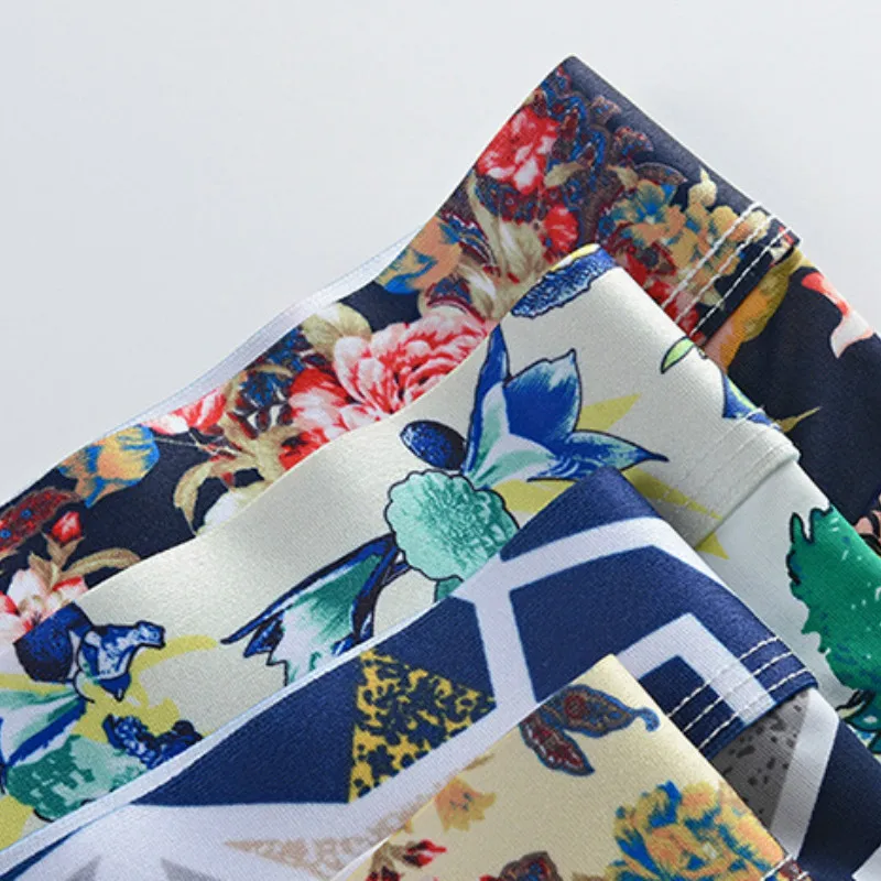 Мужские трусы с модным принтом сексуальные мужские плавки из нейлона и ледяного