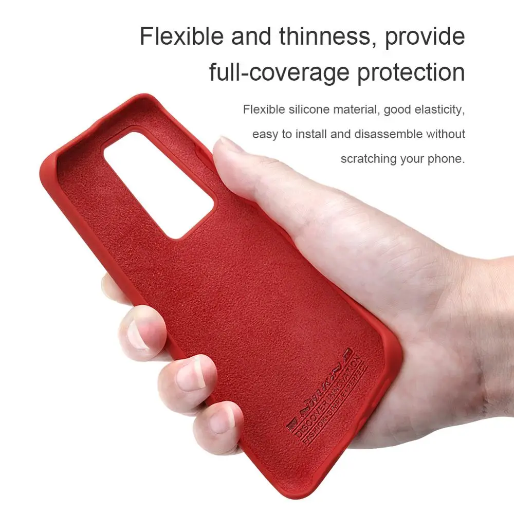 

Nillkin Flex Pure Back Cover Liquid Silicone Soft Case Shell For Huawei P40 Pro / P30 /Mate 20 Pro Mobile Cell Phone Solid Color