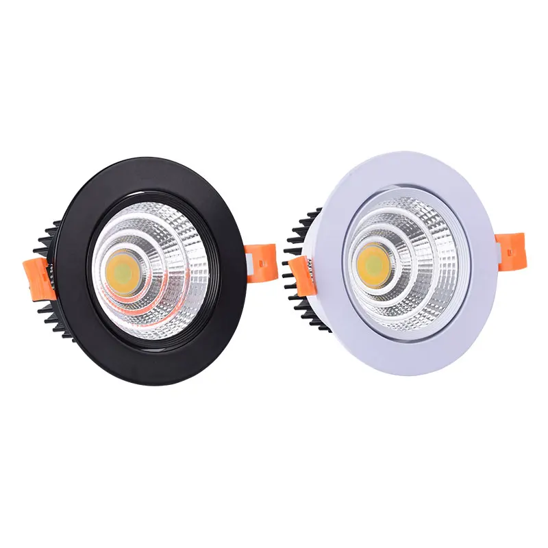 4 tipos Dimmable empotrado LED Downlights 5W 7W 9W 12W 15W 18W COB LED lámpara de punto para techo luces AC110-220V Panel de luz LED redondo