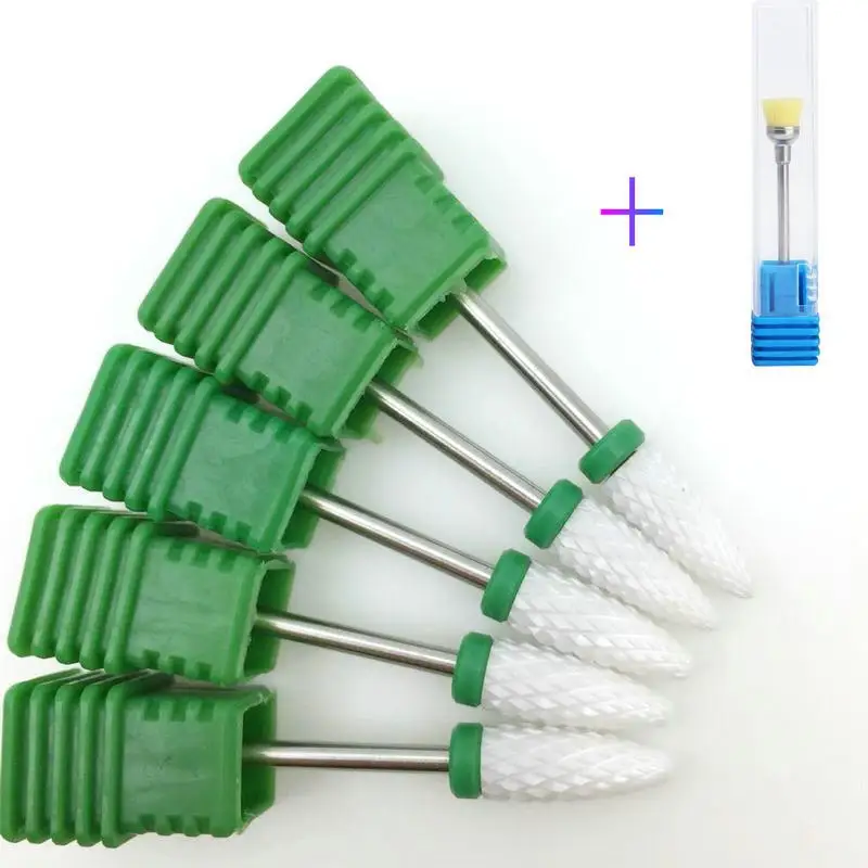 5 шт./лот фреза с керамической пулей для дизайна ногтей электрической дрели