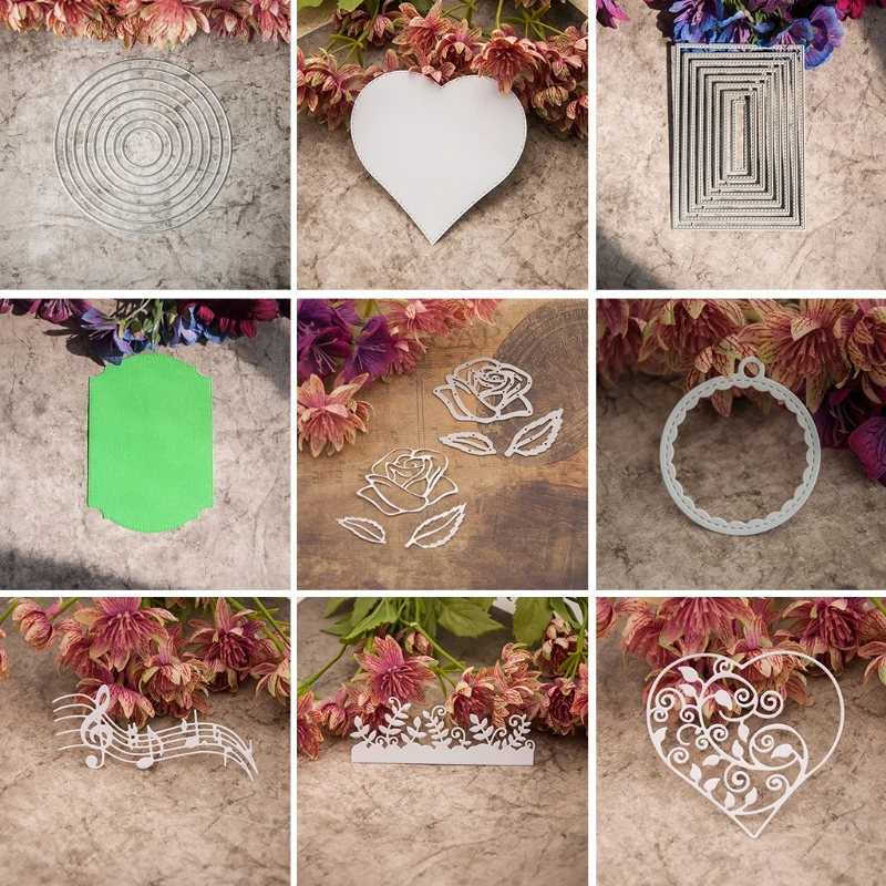 

Heart Cutting Dies Stencil DIY Scrapbooking Embossing Album Paper Card Crafts 87HB