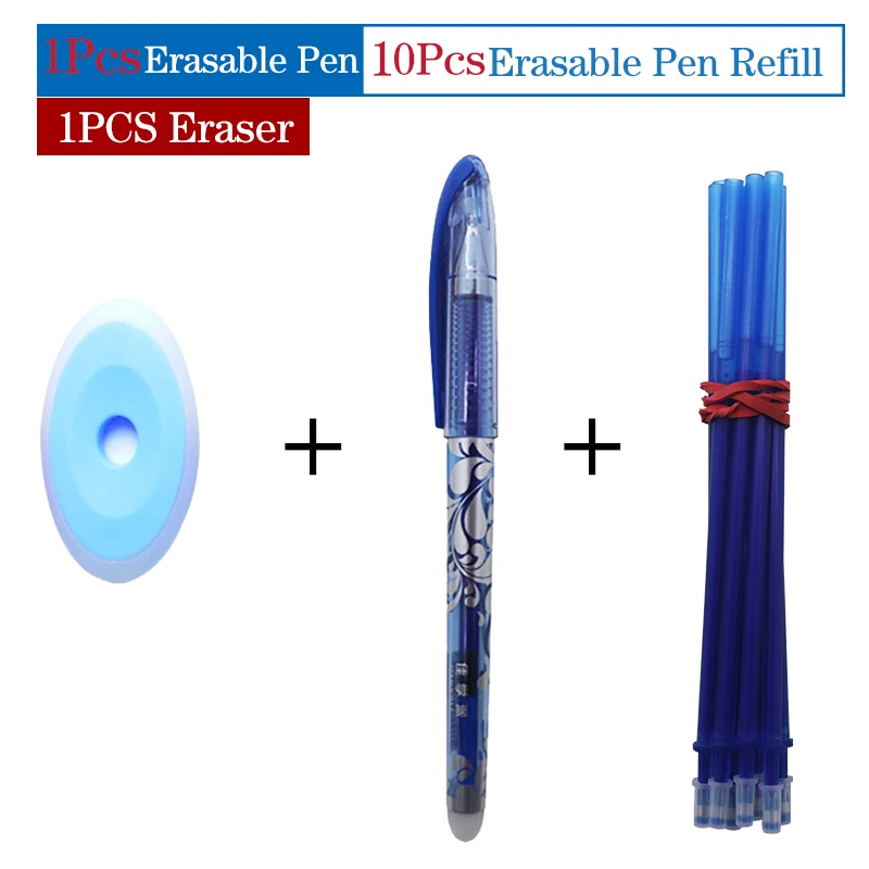3/12 шт./компл. синие чернила стираемая ручка Канцелярия для учеников письменная