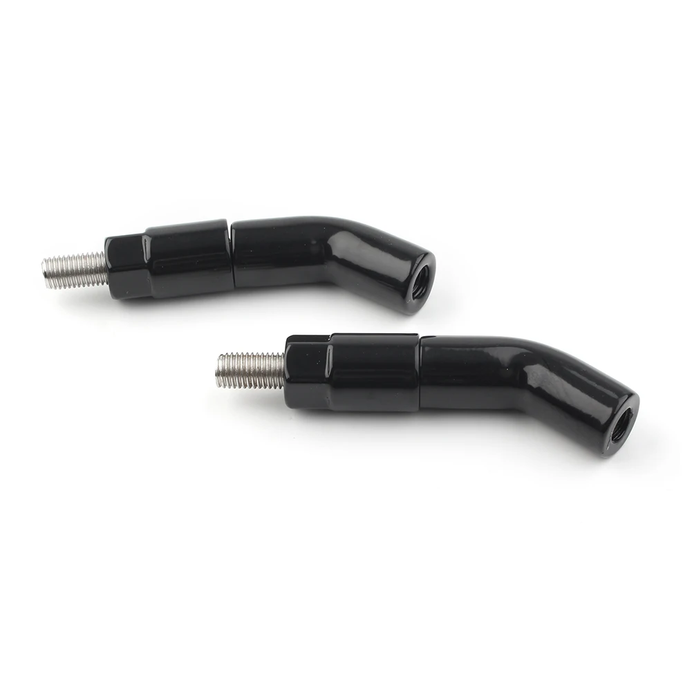 2шт. Удлинитель держателя зеркала заднего вида для мотоцикла Harley Davidson Iron Sportster XL 1200 1200NS 2018-2019 черного цвета из алюминия.