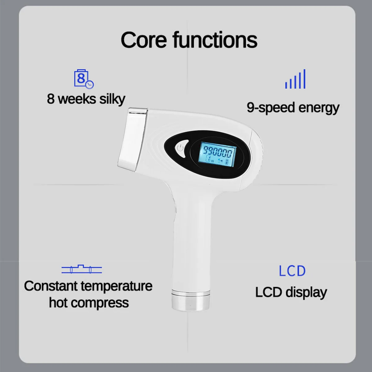 

Epilator Hair Removal Permanent Device for Arm Leg Bikini Armpit 990000 Flashes 5-in-1 Painless Laser IPL Hair Removal US/EUplug