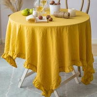 jacquard tablecloth rectangle cotton table cloth dust proof soft washable table cover for kitchen dinning tabletop decoration