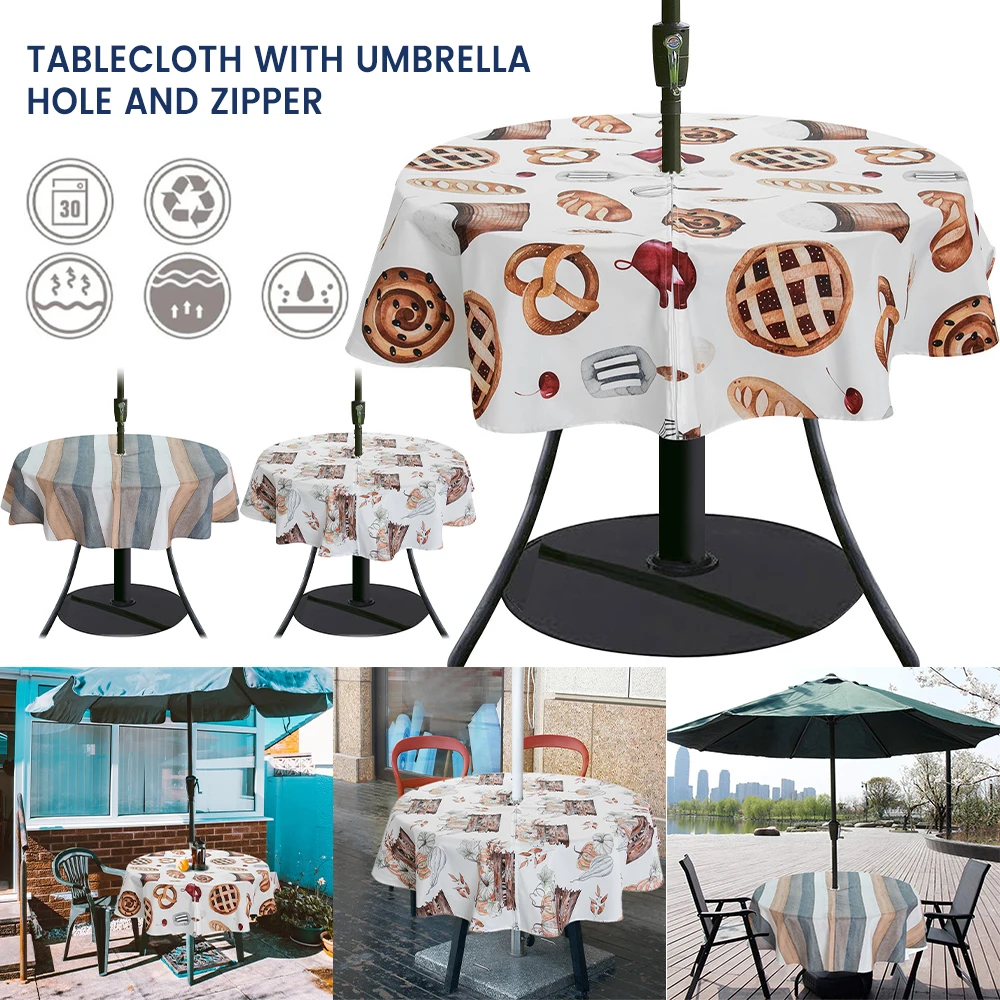 

Tablecloth High-quality Round Tablecloth Waterproof Oilproof Romantic Printed Tablecloth Outdoor Mat Decoration Wedding Clothing
