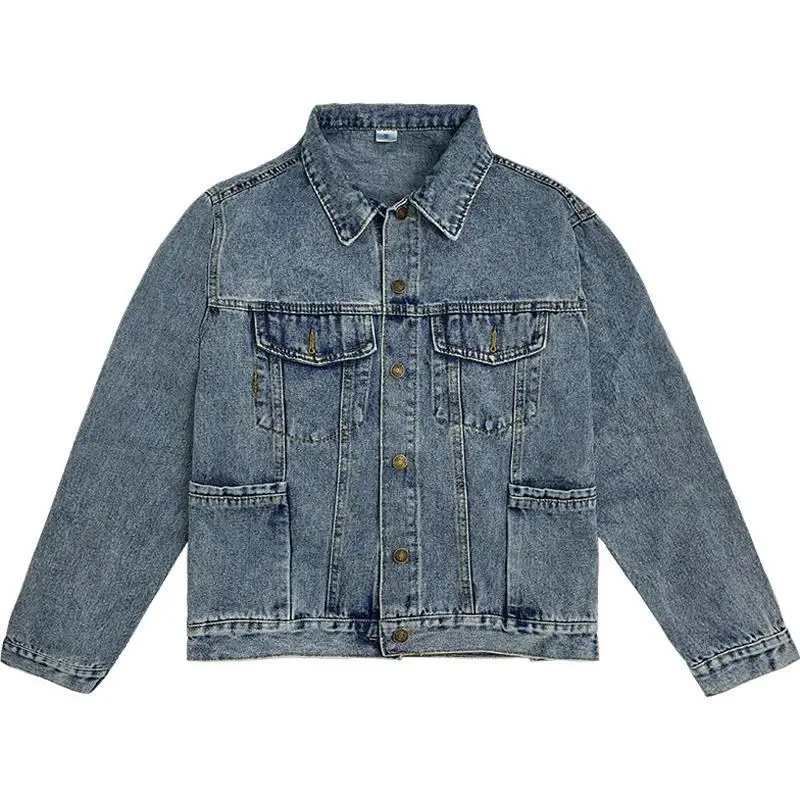 Куртка женская джинсовая Повседневная модная уличная одежда из денима Aq29