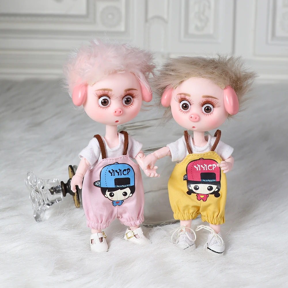 1/12 BJD DODO кукла 26 шарнирное тело 15 см мини счастливая свинка ob11 DBS с оборудованием